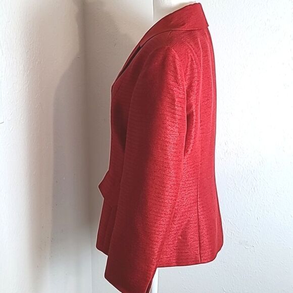 Kasper Red Buttondown Suit Jacket, Size 12 - Picture 7 of 11